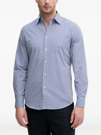 Benetton Gingham-check Shirt In Blue