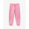 BENETTON BRAND-EMBROIDERED ELASTICATED-WAIST ORGANIC-COTTON JOGGING BOTTOMS 6-14 YEARS
