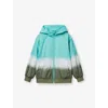 Benetton Multicolor Gradient-pattern Hooded Shell Jacket 6