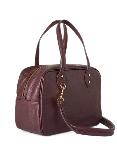 Benetton Grained-leather Tote Bag In Blue