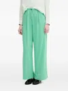 Benetton 플리츠 팔라초 팬츠 In Green