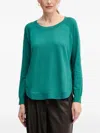 Benetton 래글런 소매 스웨터 In Green