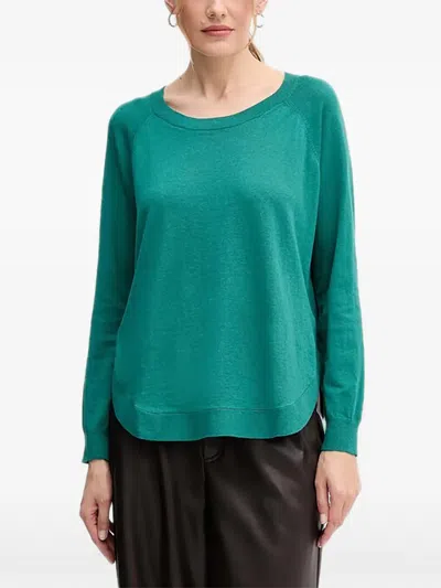 Benetton 래글런 소매 스웨터 In Green