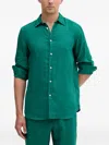 Benetton ボタン シャツ In Green