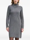 Benetton Grey Midi Dress In Gray