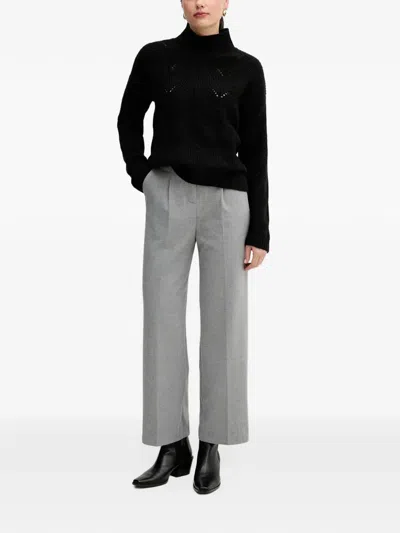 Benetton High-neck Knitted Sweater In Black