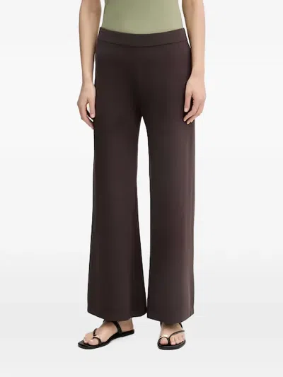 Benetton High-waisted Wide-leg Trousers In Yellow