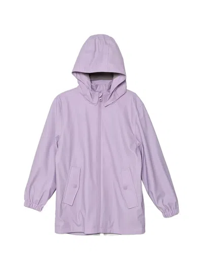 Benetton Kids' Hooded Jacket In Purple