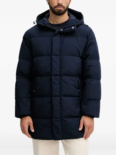 Benetton Hooded Padded Jacket In Black