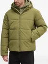 Benetton Hooded Padded Jacket In Green