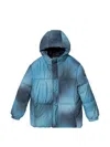 Benetton Hooded Patch Jacket In Blue
