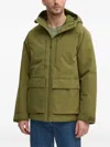 Benetton Hooded Zip-fastening Jacket In Green