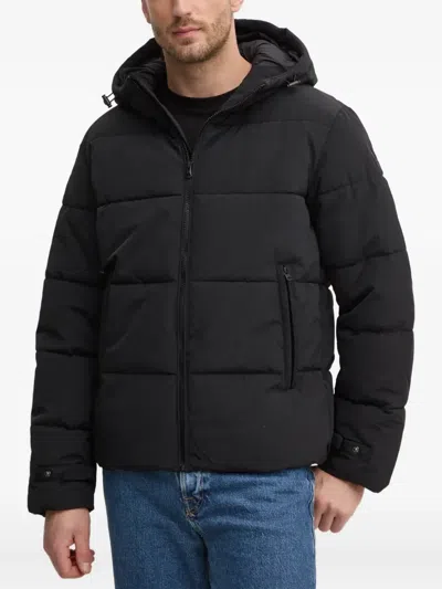 Benetton Hooded Zip Jacket In Black