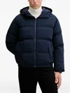 Benetton Hooded Zip Jacket In Blue