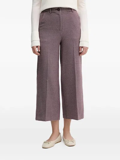 Benetton Houndstooth Trousers In Purple