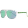 Benetton Blue Injected Sunglasses In Blue