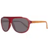 Benetton Injected Men's Sunglasses In Red
