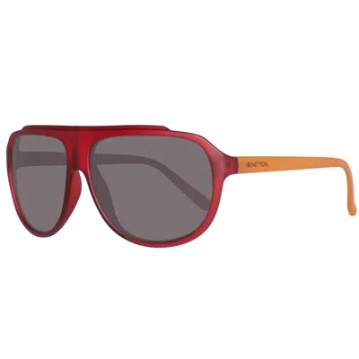 Benetton Injected Men's Sunglasses In Red