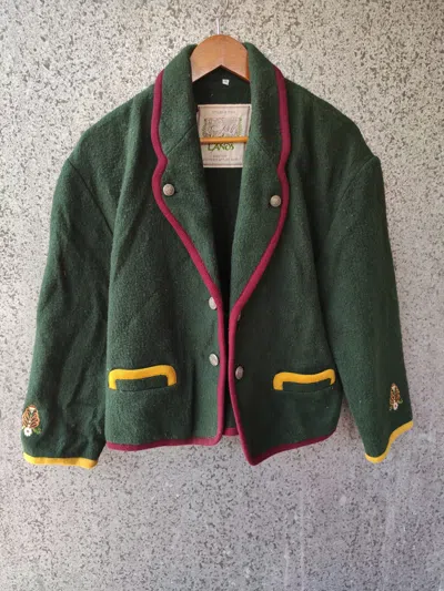 Pre-owned Benetton Jacket Wool Cardigan In Green