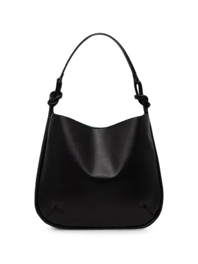 Benetton Knotted-handle Tote Bag In Black