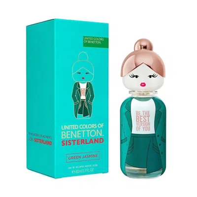 Benetton Ladies Sisterland Green Jasmine Edt 2.7 oz Fragrances 8433982018718 In Green / Orange
