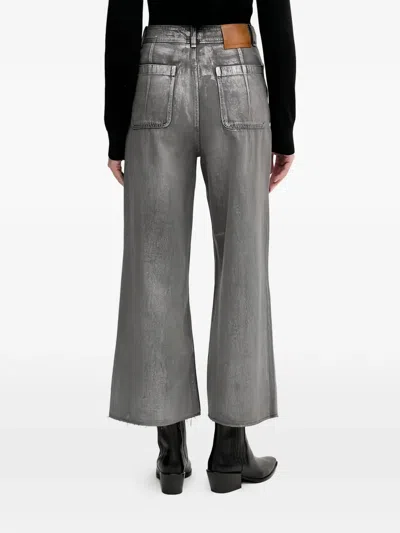 Benetton Laminated Jeans In Gray