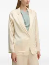 Benetton Lapel Collar Blazer In Neutral