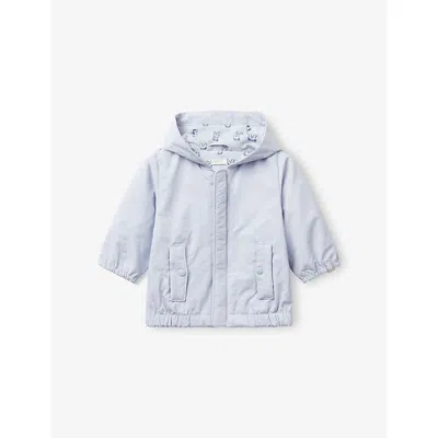Benetton Babies' Light Blue Powder Hooded Long-sleeve Woven Rain Jacket 1-18