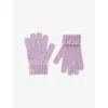 Benetton Lilac Logo-patch Wool Blend Glove In Purple