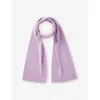 Benetton Kids' Lilac Logo-plaque Wool Blend Scarf In Purple