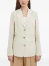 Benetton Linen Blazer In Neutral