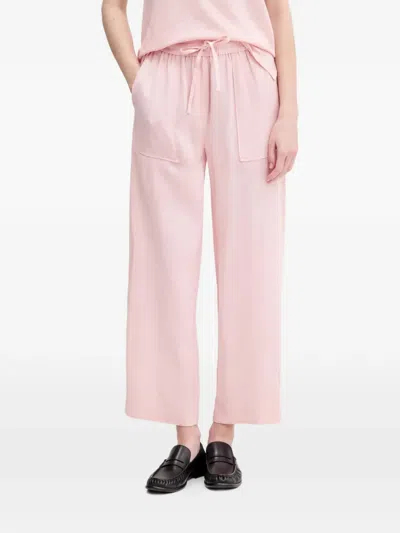 Benetton Linen Trousers In Pink