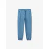 Benetton Sugar Paper Logo-embroidered Elasticated-waist Cotton-blend Jogging Bottoms 6-14 In Sugar Paper