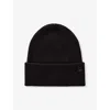 Benetton Kids' Logo-embroidered Wool-blend Hat Black