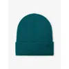 Benetton Logo-embroidered Wool-blend Hat Forest Green In Forest Green