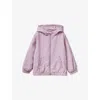 Benetton Lilac Logo-embroidery Windbreaker Jacket 18 Months-5 In Pink