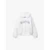 Benetton Babies' Optical White Logo-print Relaxed-fit Cotton Hoody 6
