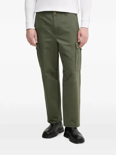 Benetton Logo-patch Cargo Pants In Green