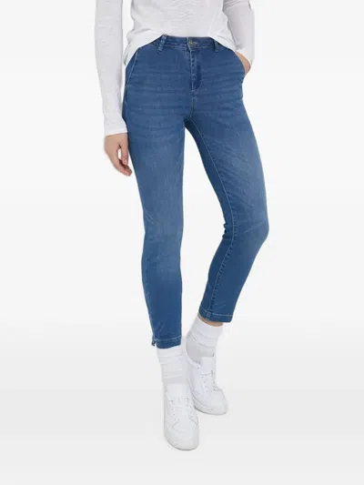 Benetton Logo-patch Jeans In Blue