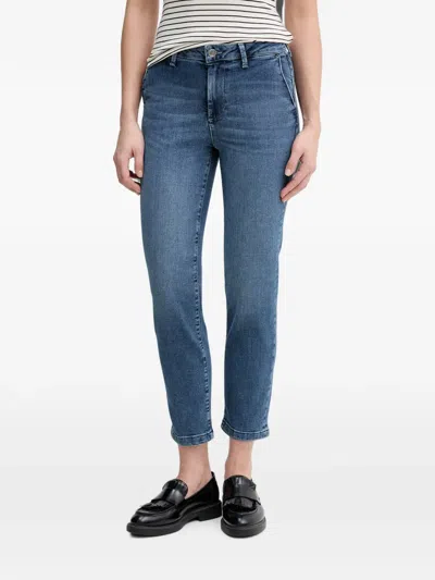 Benetton Logo-patch Straight-leg Jeans In Black