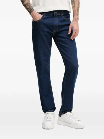 Benetton Logo-patch Straight-leg Jeans In Animal Print