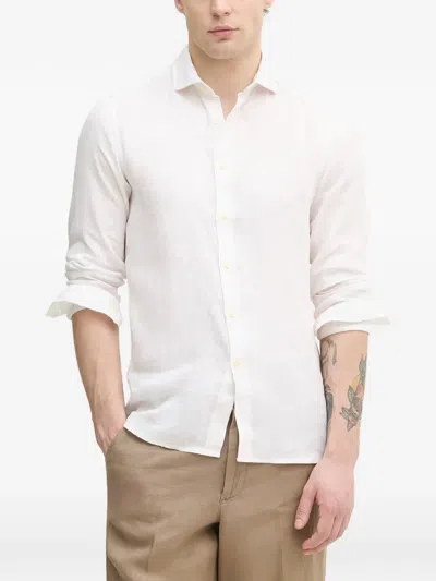 Benetton Long-sleeve Button-up Shirt In White