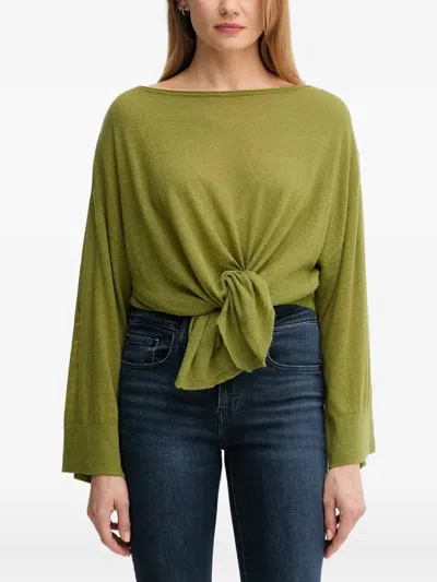 Benetton Long-sleeved Blouse In Green