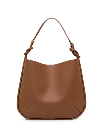 Benetton Maxi Logo-debossed Tote Bag In Brown