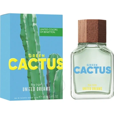 Benetton Men's Green Cactus Edt 3.4 oz Fragrances 8433982024078 In Black / Green