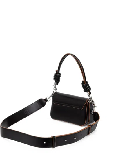 Benetton Mini Be Knotted-handle Shoulder Bag In Black