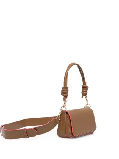 Benetton Mini Be Knotted-handle Shoulder Bag In Brown