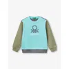 Benetton Multicolor Logo-print Regular-fit Cotton-jersey Sweatshirt 18 Months - 6 In Multicolor