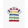 Benetton Multicolor Stripe-print Short-sleeve Cotton-pique Polo Shirt 18 Months - 6 In Multicolor