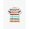 Benetton Multicolor Stripe-print Short-sleeve Cotton-pique Polo Shirt 6-14 In Multicolor